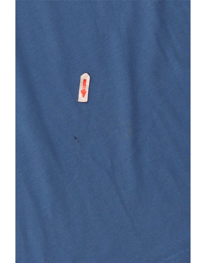 Caterpillar Camiseta gráfica para hombre Top XL Poliéster azul