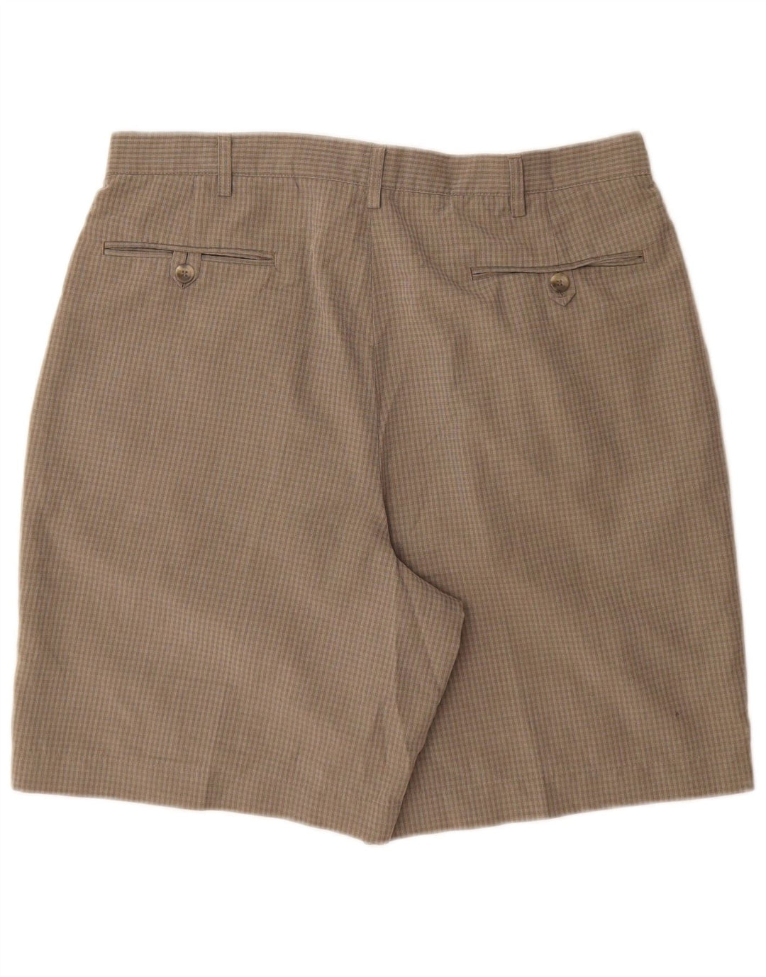 Marks & Spencer Pantalones cortos chinos para hombre W36 Poliéster a cuadros verdes grandes