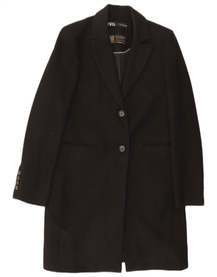 Zara Mujer Abrigo UK 6 XS Lana Negra