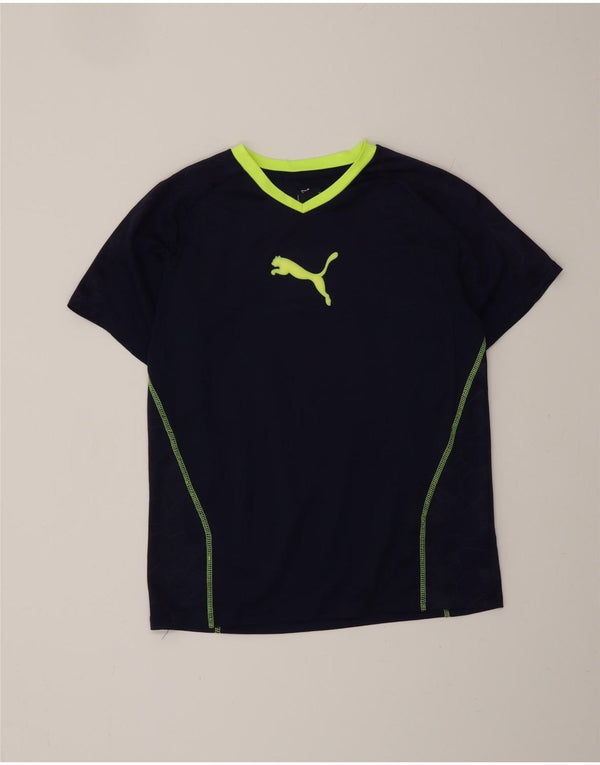 Camiseta gráfica PUMA para mujer Top medio azul marino Poliéster