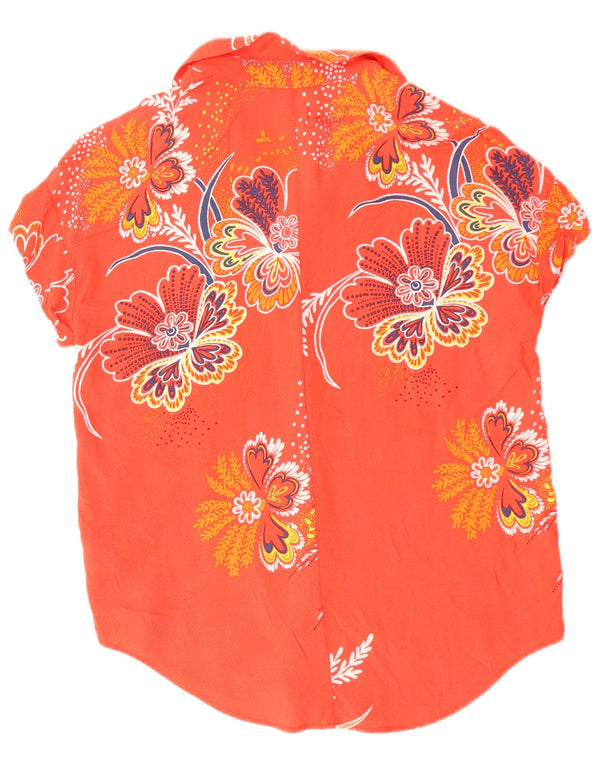 DESIGUAL Blusa camisera de manga corta con gráfico para mujer UK 44 Medium Pink Floral