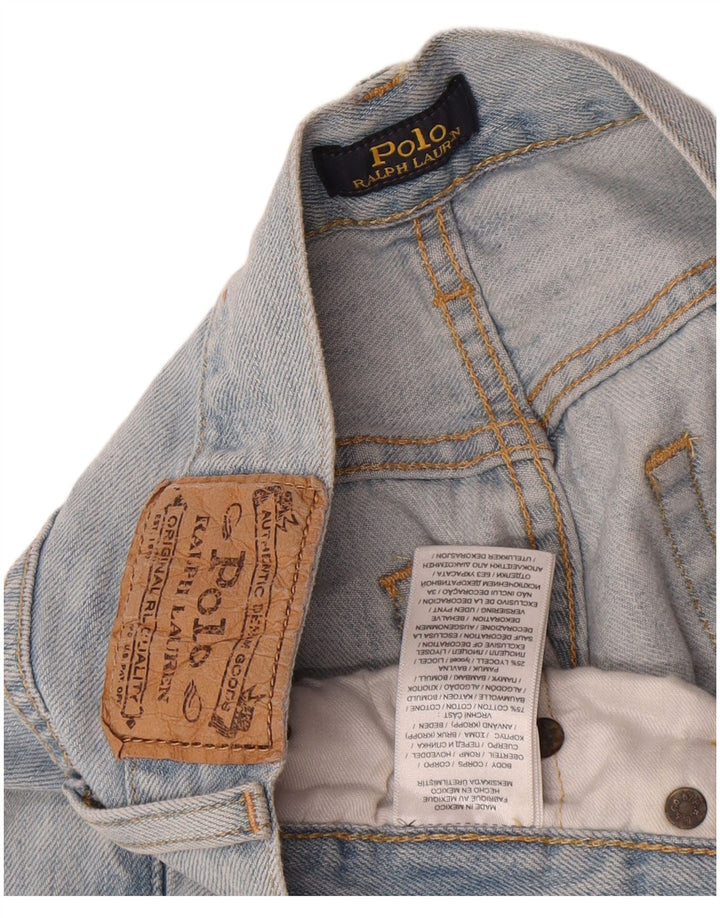 POLO RALPH LAUREN Vaqueros Rectos Mujer W26 L26 Algodón Patchwork Azul