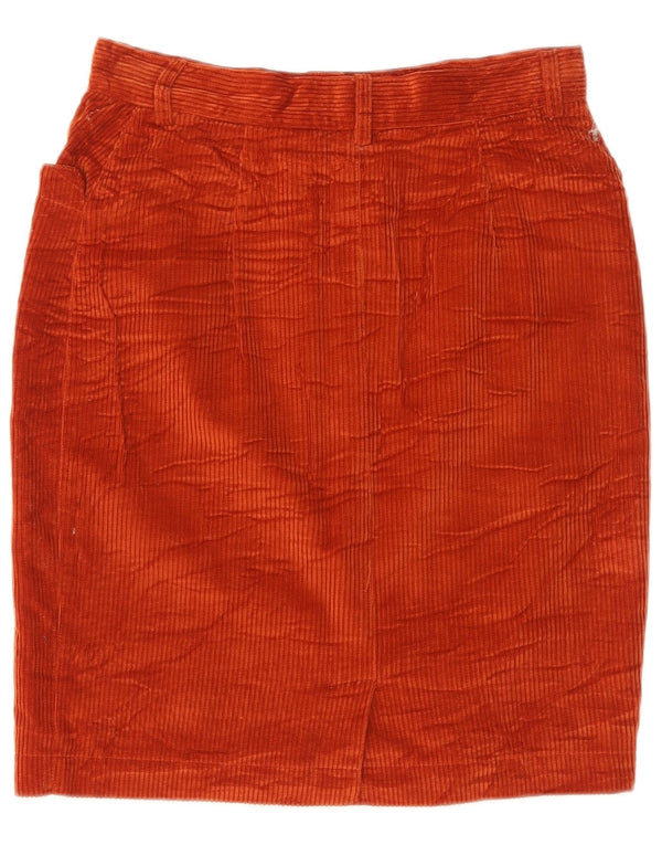 Olivia Hassler Falda de pana para mujer IT 44 Mediana W28 Algodón naranja