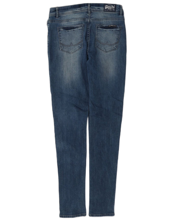 Superdry Womens Skinny Jeans W28 L32 Blue Cotton