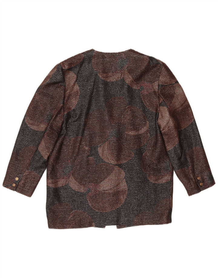 VINTAGE Mujer 1 Botón Blazer Chaqueta IT 46 Grande Multicolor Geométrico