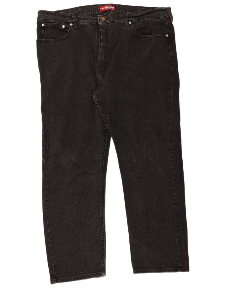 Vaqueros rectos de corte regular para hombre Lee W42 L30 Algodón negro