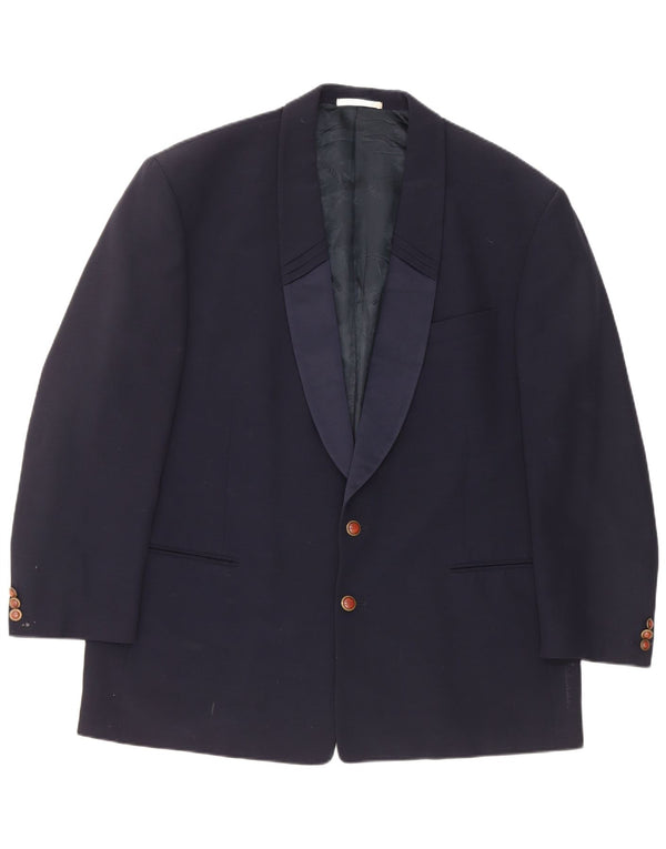 Carlo Pignatelli Chaqueta tipo blazer de 2 botones para hombre IT 58 4XL Lana azul marino