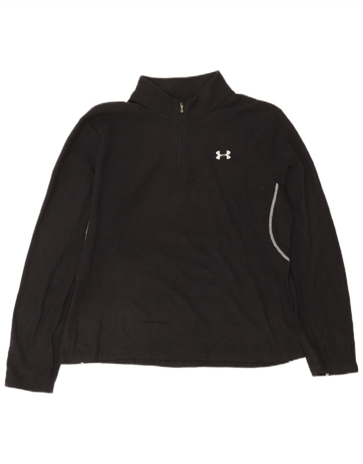 UNDER ARMOUR Top de chándal con cremallera y cuello para mujer UK 18 XL Azul marino