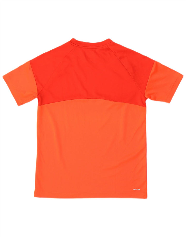 ADIDAS Camiseta Climalite para niño 13-14 años Naranja Colorblock