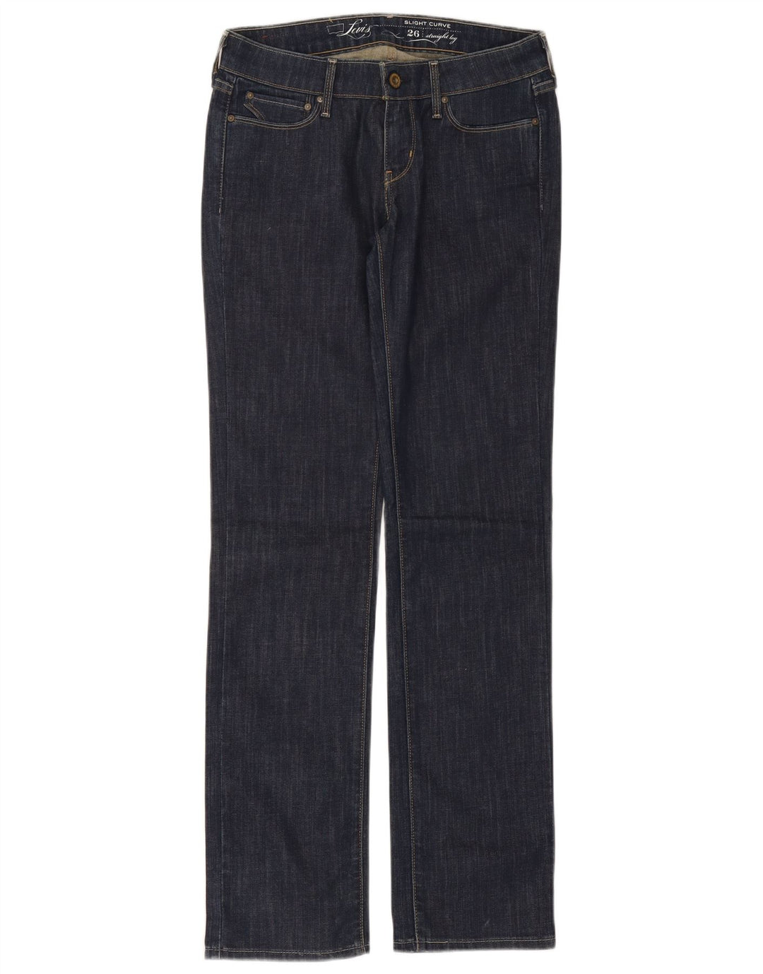 Levi's Vaqueros Rectos Con Curva Ligera Para Mujer W26 L32 Algodón Azul Marino