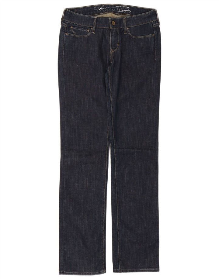 Levi's Vaqueros Rectos Con Curva Ligera Para Mujer W26 L32 Algodón Azul Marino