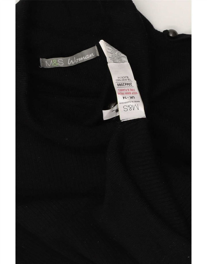 Marks & Spencer Suéter con Cuello Redondo para Mujer UK 44 Grande Negro
