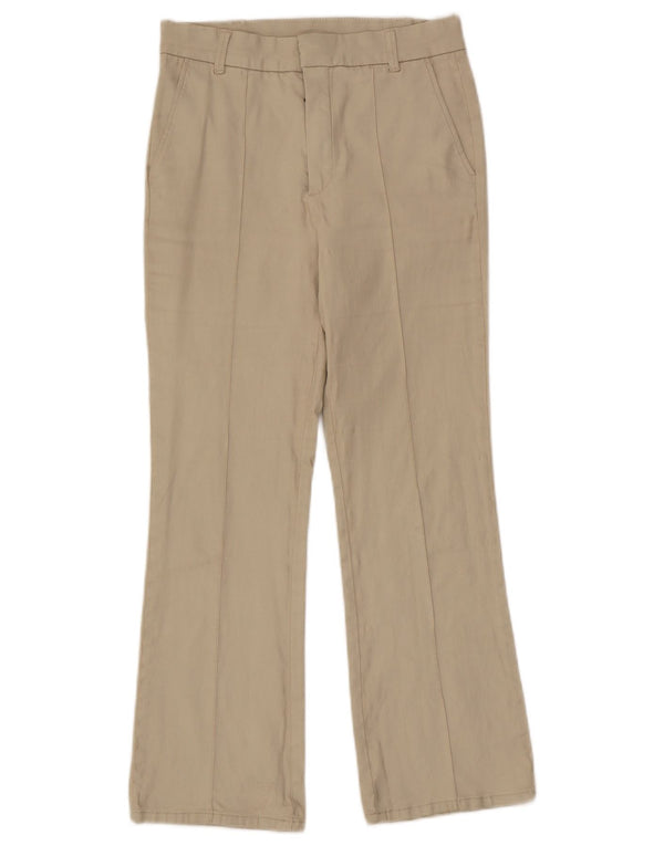 Massimo Dutti Pantalón Chino Bootcut para Mujer US 4 Small W26 L25 Algodón Beige