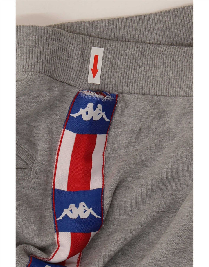 Kappa Hombre Pantalones cortos deportivos con estampado de algodón en bloques de color gris medio