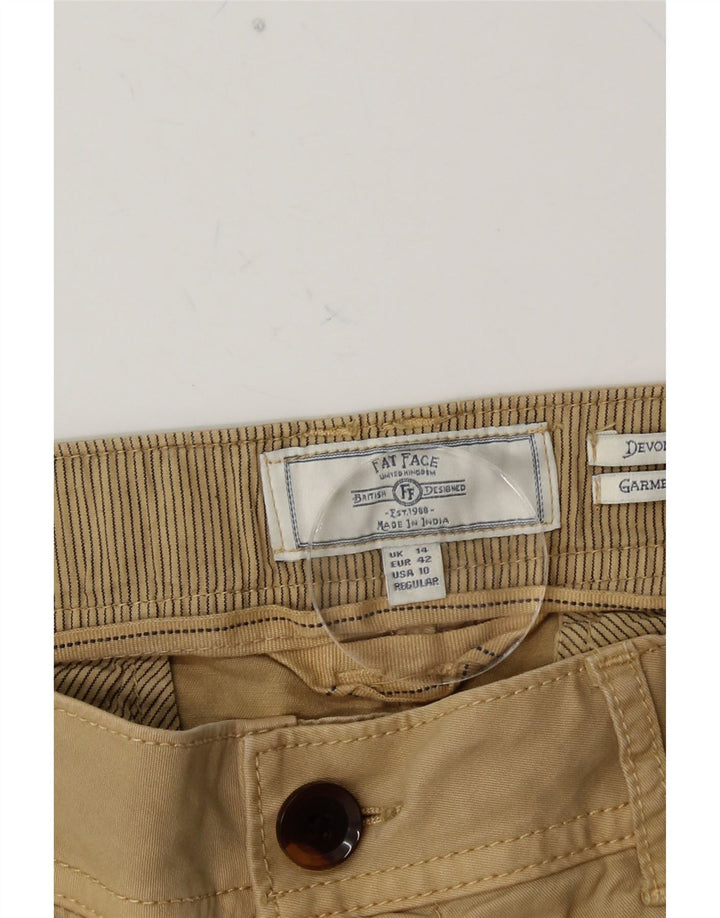 FAT FACE Pantalón chino Devon de corte regular para mujer UK 40 Large W32 L26 Beige