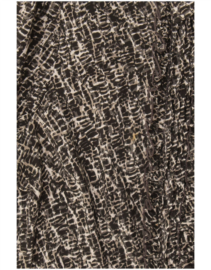 Valentina's Camisa con estampado abstracto para mujer Reino Unido 44 Algodón gris medio