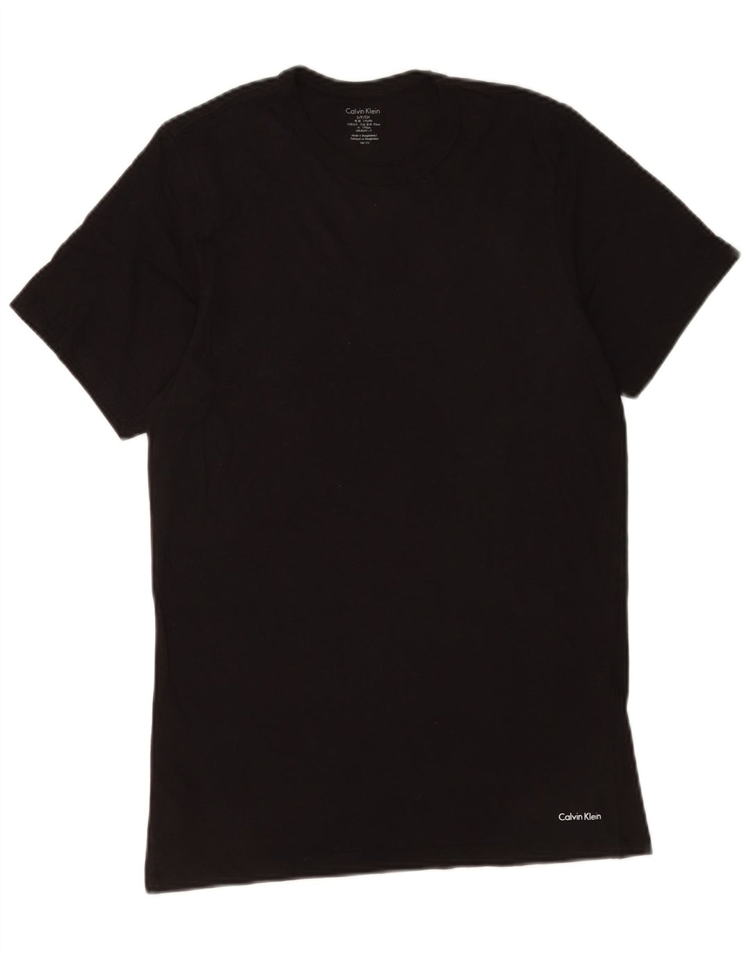 Calvin Klein - Camiseta para hombre, talla pequeña, algodón negro