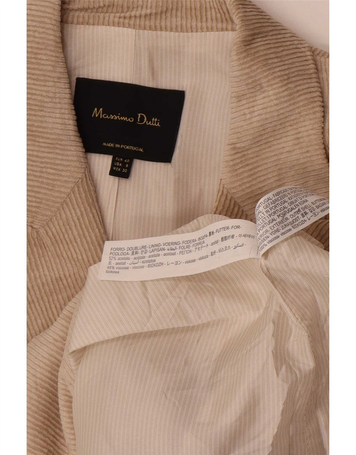 Massimo Dutti Chaqueta Blazer De Pana Mujer EU 40 Beige Medio
