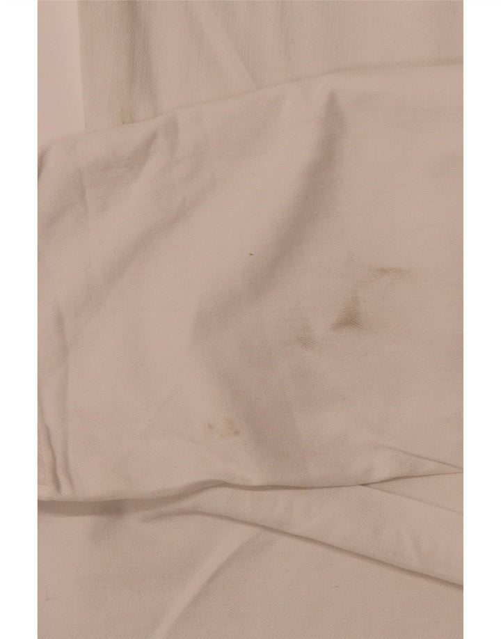 CREW CLOTHING Pantalones informales ajustados para mujer UK 12 Medium W30 L29 Blanco