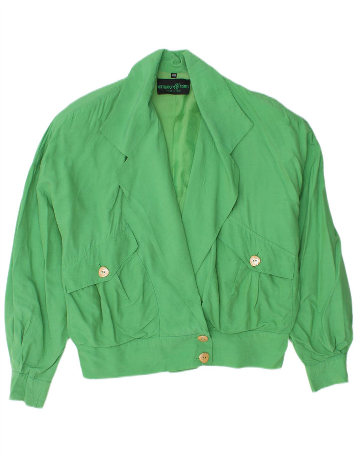 Vittorio Forti Chaqueta tipo blazer extragrande con 2 botones para mujer IT 40 Small Green