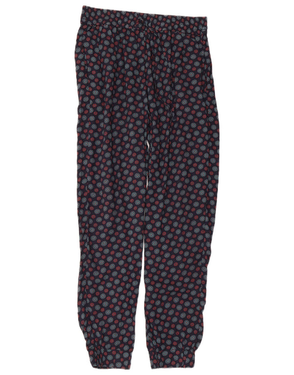 Pantalones informales para mujer Fat Face UK 12 Medium W30 L29 Azul marino Geométrico