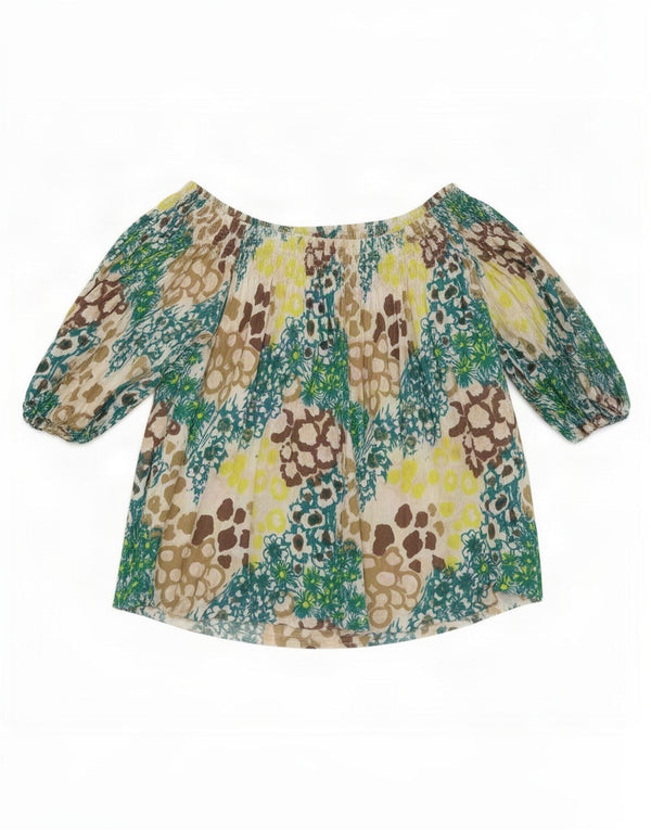 French Connection Top para mujer manga 3/4 UK 42 Mediano Multicolor Floral