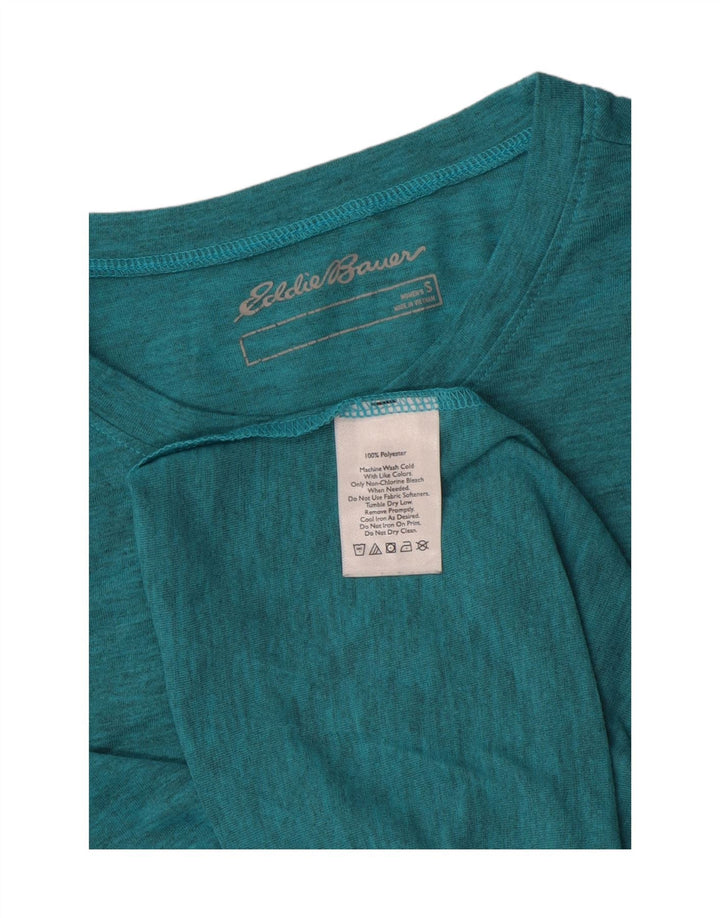 EDDIE BAUER Camiseta para mujer Top UK 10 Small Green Moteado Poliéster