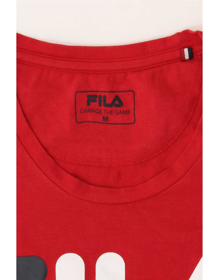 Fila Camiseta gráfica para mujer Top UK 12 Medium Red