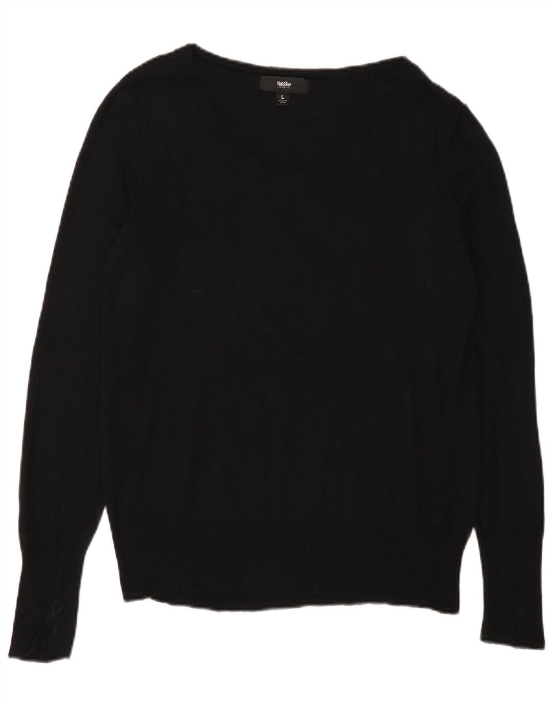 MOSSIMO Suéter tipo jersey para mujer con cuello barco UK 44 Large Nylon negro