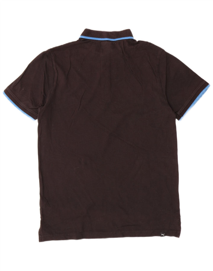 PUMA Mens Polo Shirt Medium Black Cotton