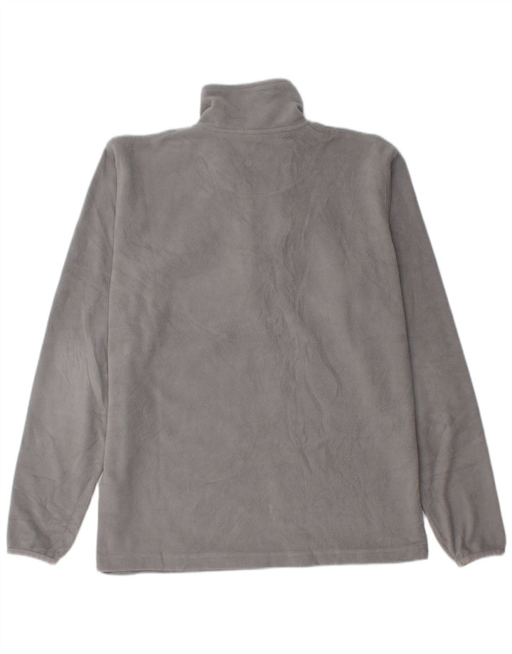 Lotto - Jersey de forro polar con cuello y cremallera para hombre, poliéster gris grande