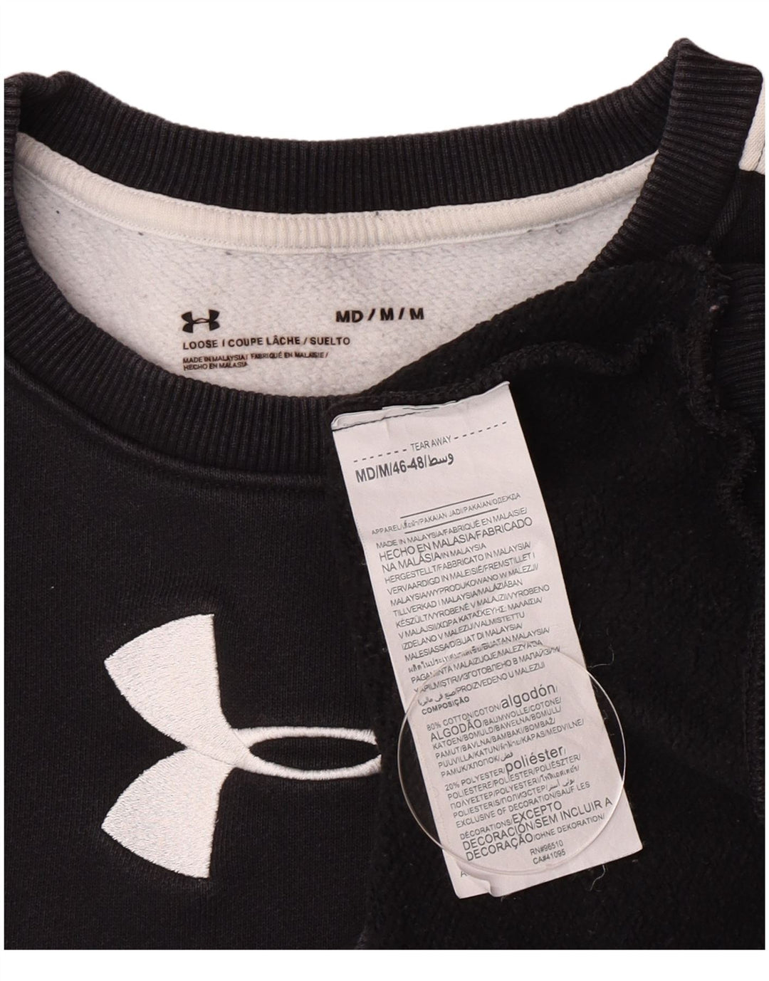 Under Armour Sudadera tipo jersey para mujer UK 44 Medium Black Colourblock