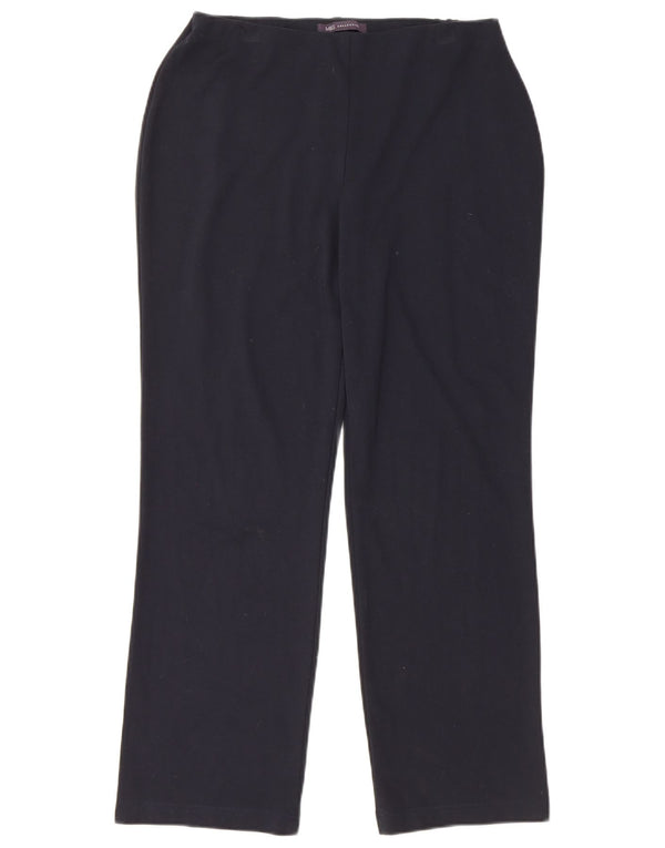 Marks & Spencer Pantalones Casuales Rectos para Mujer UK 12 Medium W30 L27 Negro
