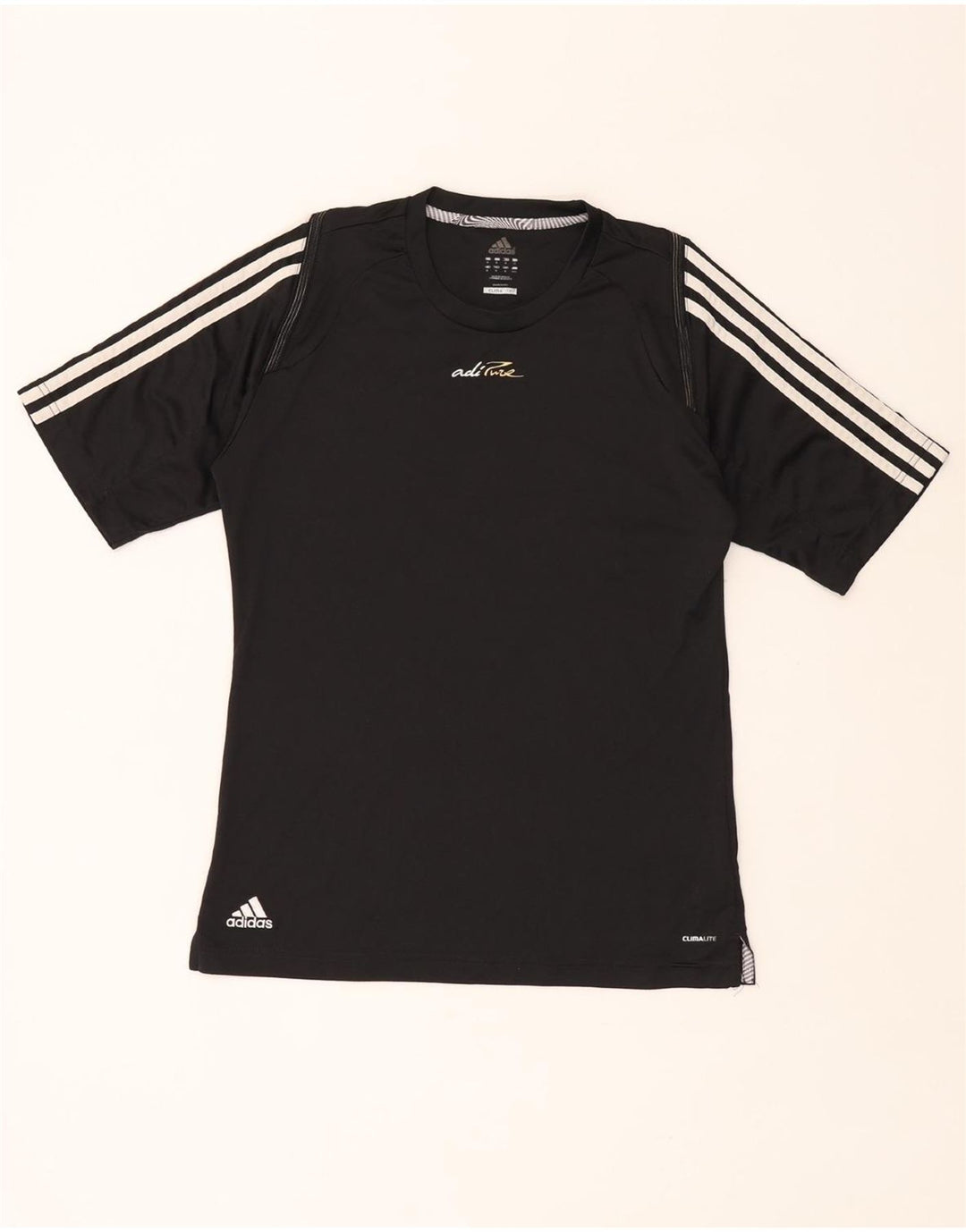 Adidas Mens Climalite Camiseta Top Medio Negro Poliéster