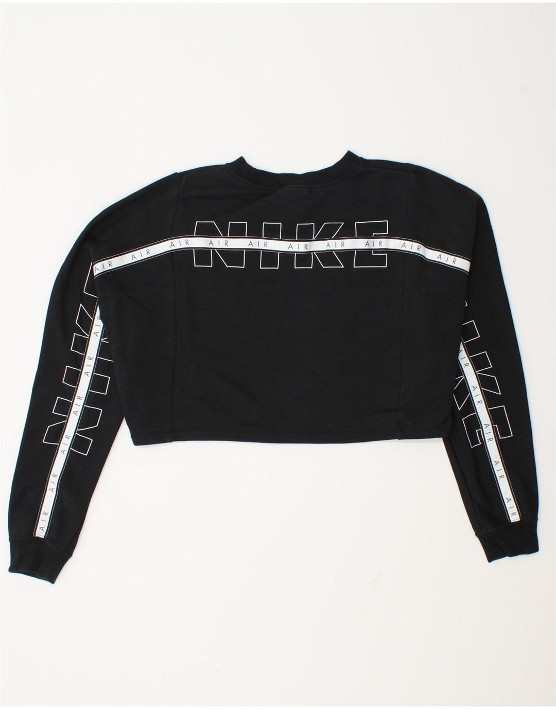 Nike - Sudadera extragrande con estampado gráfico para mujer, talla 40, talla M, color negro