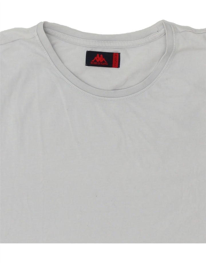 KAPPA Mens T-Shirt Top 2XL Grey Cotton Vintage Kappa and Second-Hand Kappa from Messina Hembry 