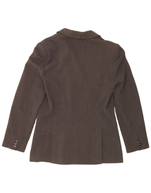 Max Mara Chaqueta Blazer de Fin de Semana para Mujer Reino Unido 46 Grande Gris Chevron