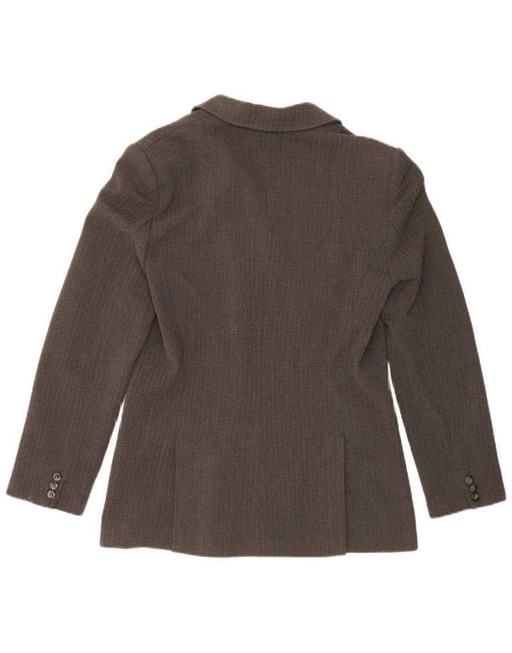 Max Mara Chaqueta Blazer de Fin de Semana para Mujer Reino Unido 46 Grande Gris Chevron
