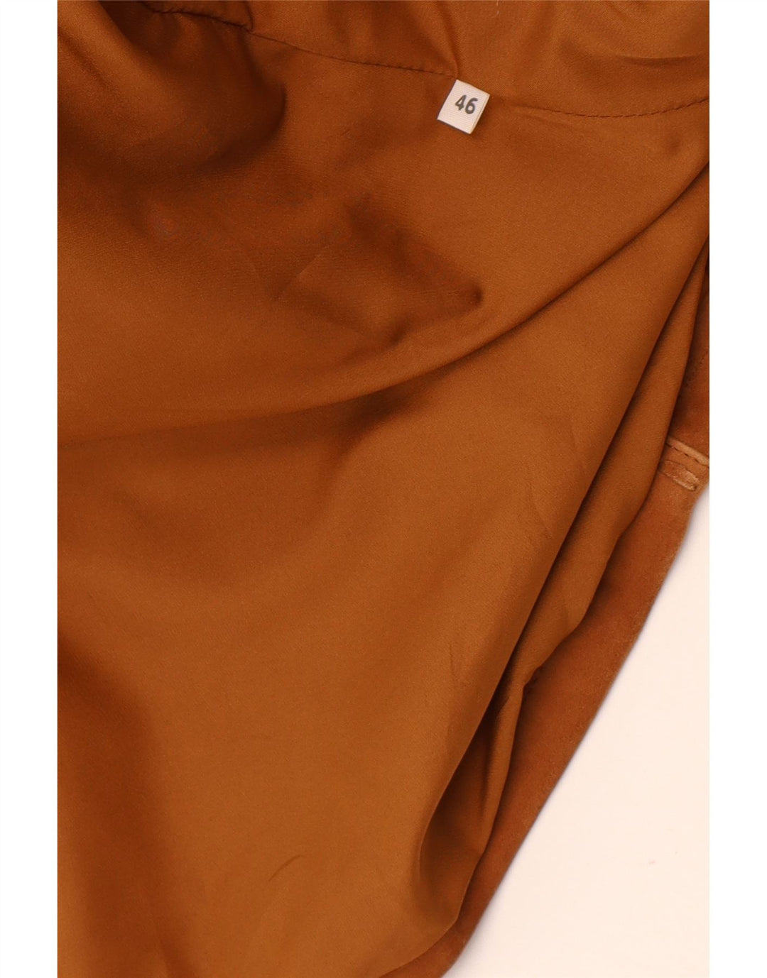 Vintage mujer ante overcoat abrigo IT 46 marrón grande