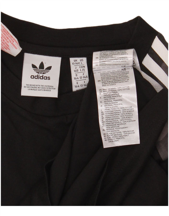 ADIDAS Camiseta Niño Manga Larga 13-14 Años Negro Camuflaje Algodón