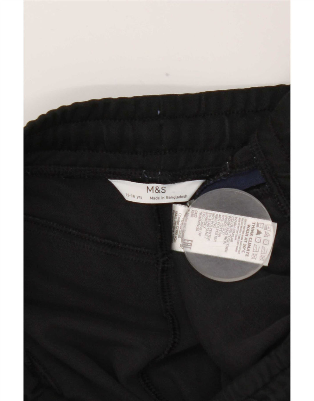 Marks & Spencer Pantalones de chándal para niño Joggers 15-16 años Negro