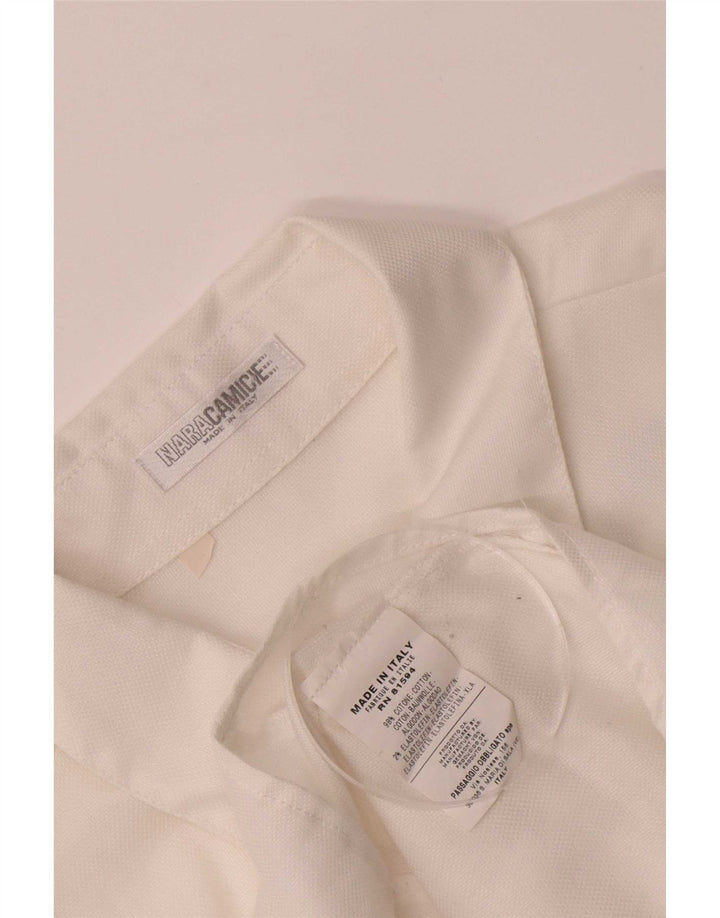 Naracamicie Camisa para mujer UK 46 Large White Cotton