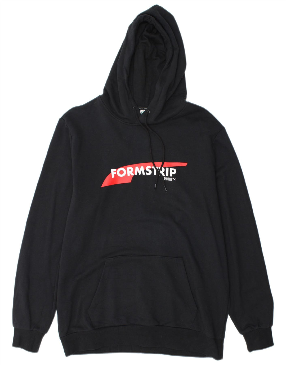 PUMA Sudadera con capucha gráfica para hombre, talla grande, color negro