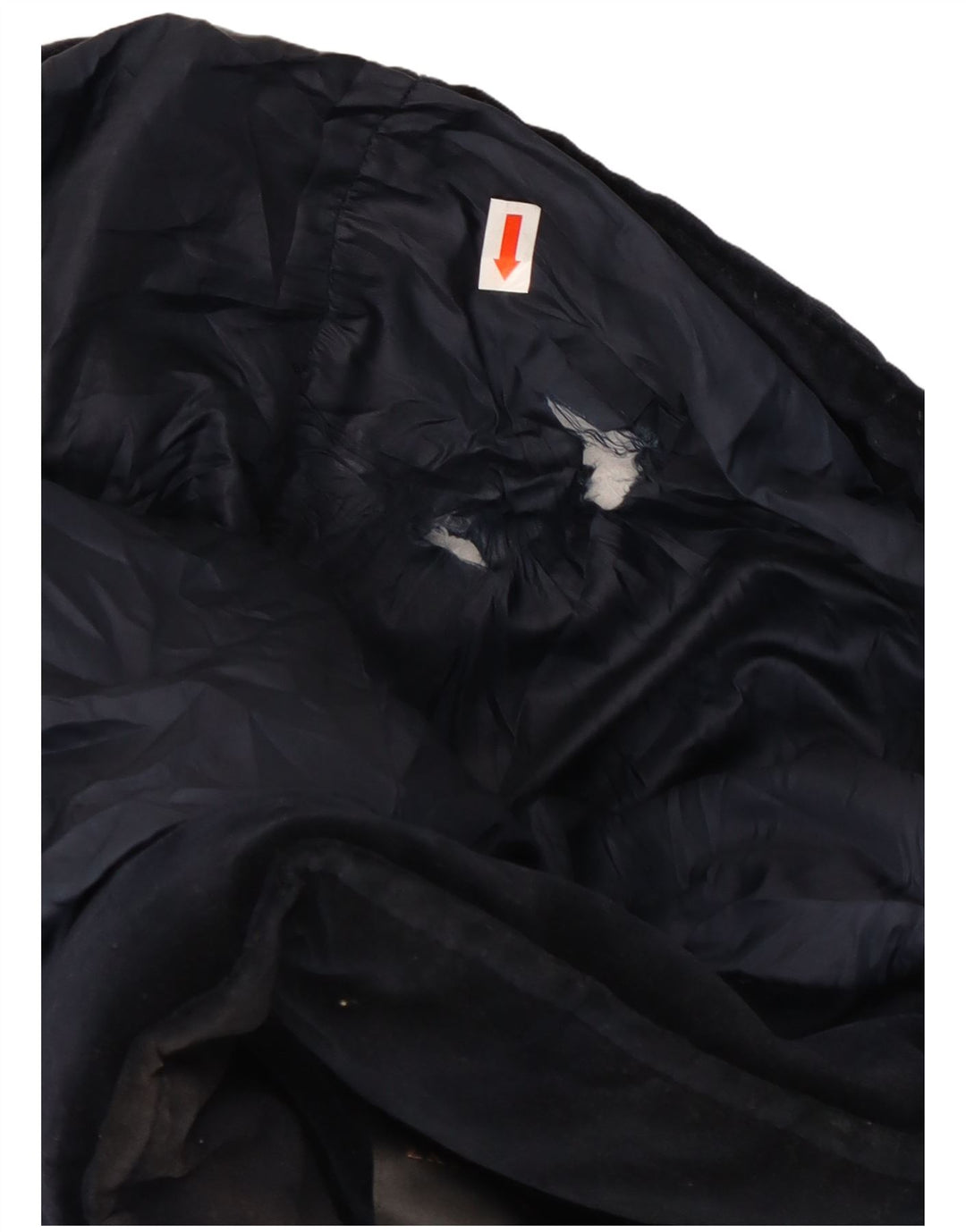 Zara Chaqueta acolchada con capucha para hombre UK 40 Large Poliéster azul marino