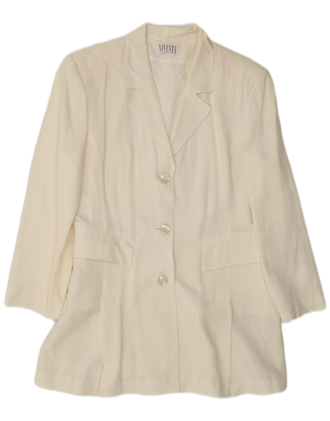 Viventy Chaqueta tipo blazer larga con 3 botones para mujer EU 40 Medium Off White