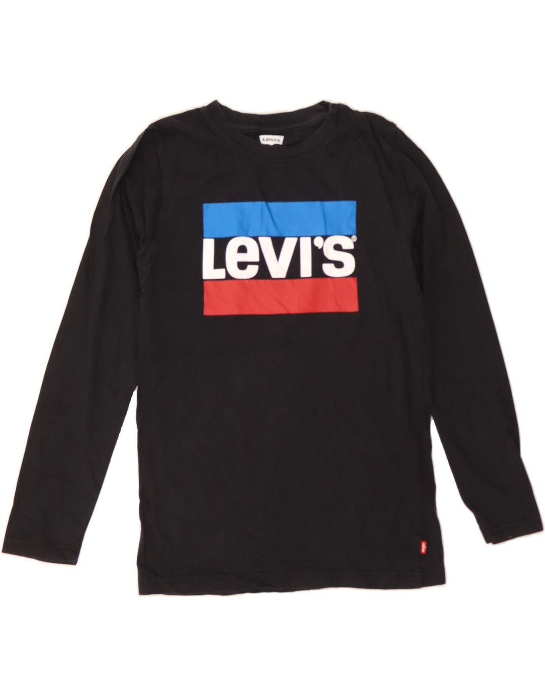 LEVI'S Boys Graphic Top Long Sleeve 14-15 Years Black Cotton Vintage Levi's and Second-Hand Levi's from Messina Hembry 