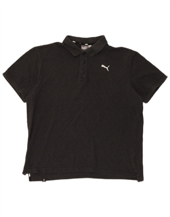 Puma Polo para hombre de algodón gris grande
