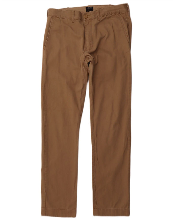 J. CREW Pantalones chinos ajustados The Driggs para hombre W30 L32 Algodón beige