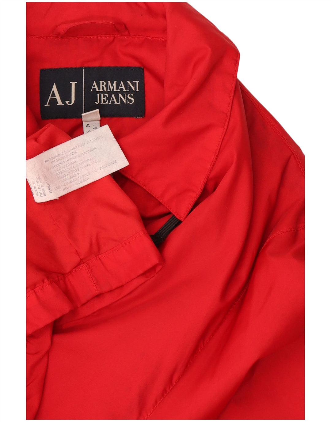 Armani Jeans Chaqueta cortavientos para mujer UK 12 Medium Red Polyamide