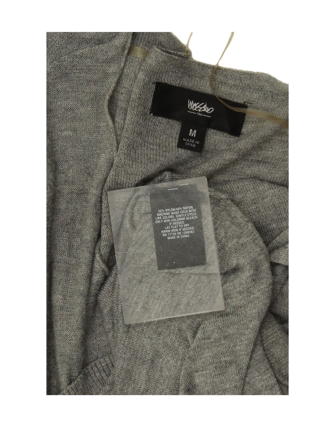 MOSSIMO Womens V-Neck Jumper Sweater UK 14 Medium Grey Nylon Vintage Mossimo and Second-Hand Mossimo from Messina Hembry 